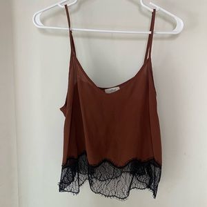 Aritzia- Wilfred 100% silk camisole in brown